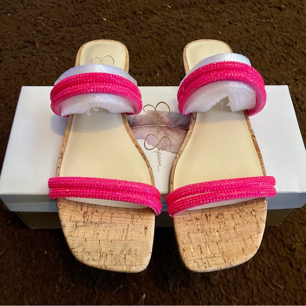 Jessica Simpson hot pink sandals